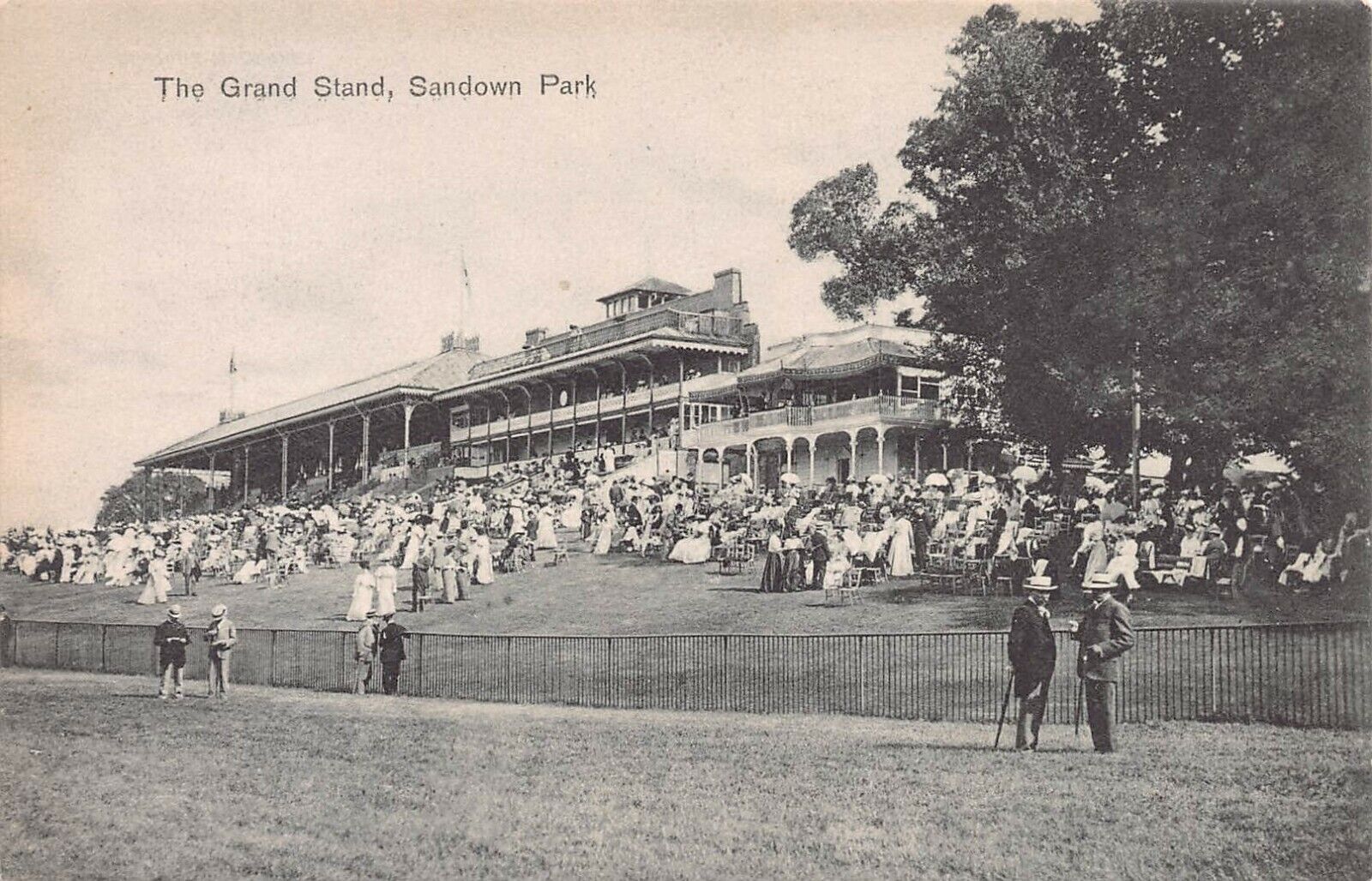 The Grand Stand, Sandown Park, Esher, Surrey, England, Early Postcard