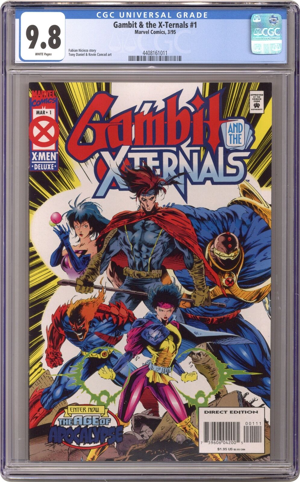 Gambit and the X-Ternals 1D CGC 9.8 1995 4408161011