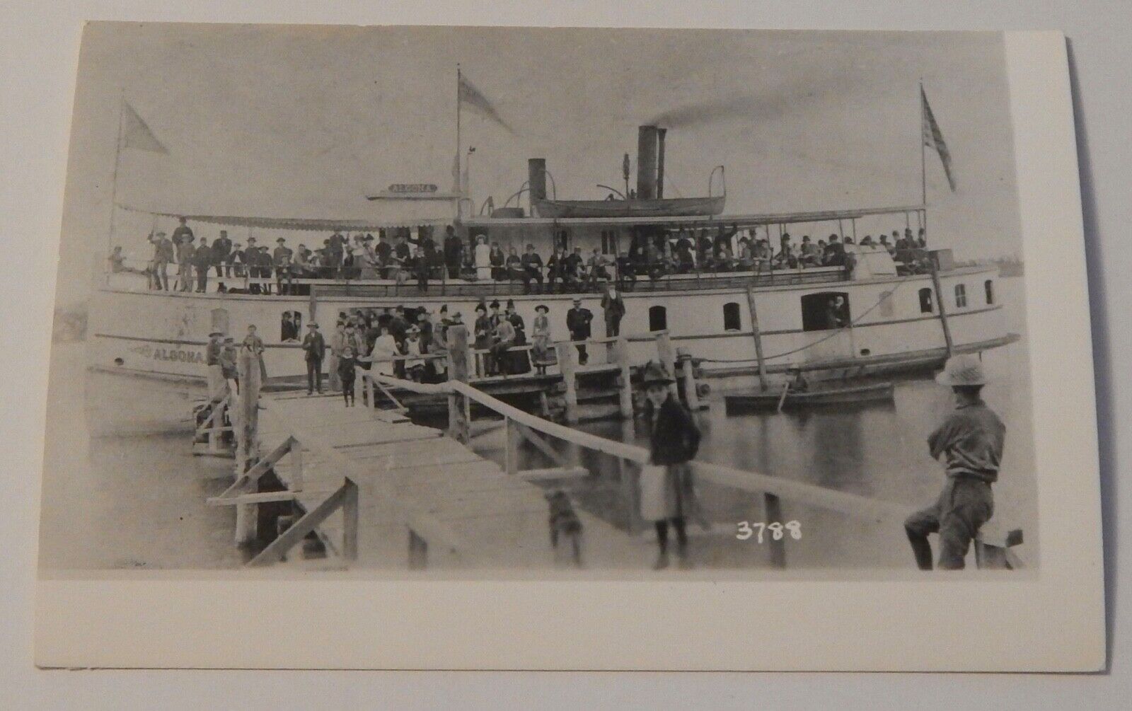 Steamship Steamer ALGONA real photo postcard RPPC