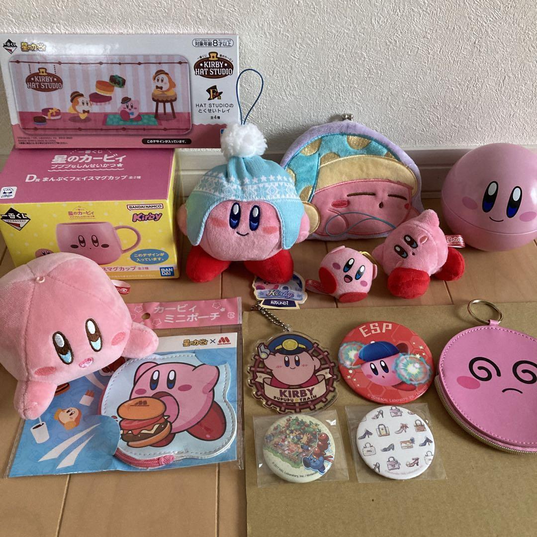 Kirby of the Stars Goods lot bulk sale face can case mascot  