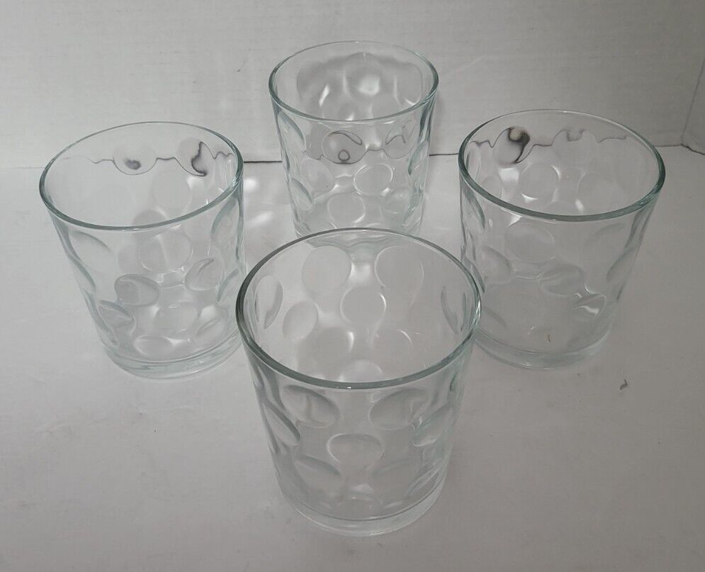 VINTAGE CIRCLEWARE ~ Early 12 Oz. DOUBLE OLD FASHIONED GLASS (Circle) Set Of 4