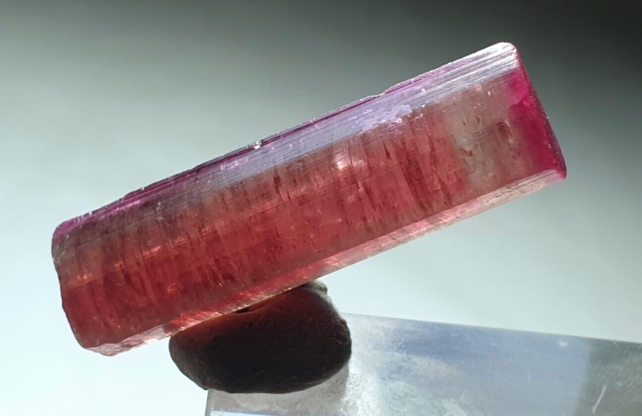 26carats Beautiful Tricolour Tourmaline Terminated Crystal From Paprok Mine Afgh