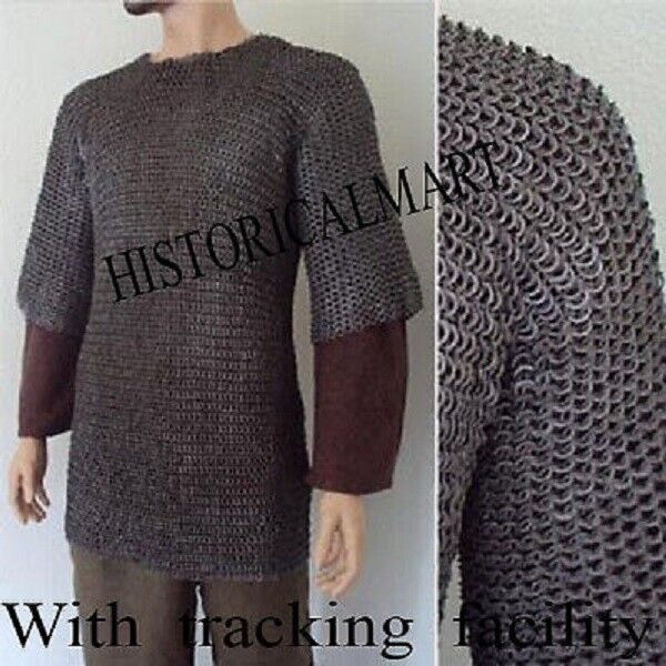 X Large Size Flat Riveted W/ Flat Washer Chainmail Shirt Chain Mail X-mas Gift