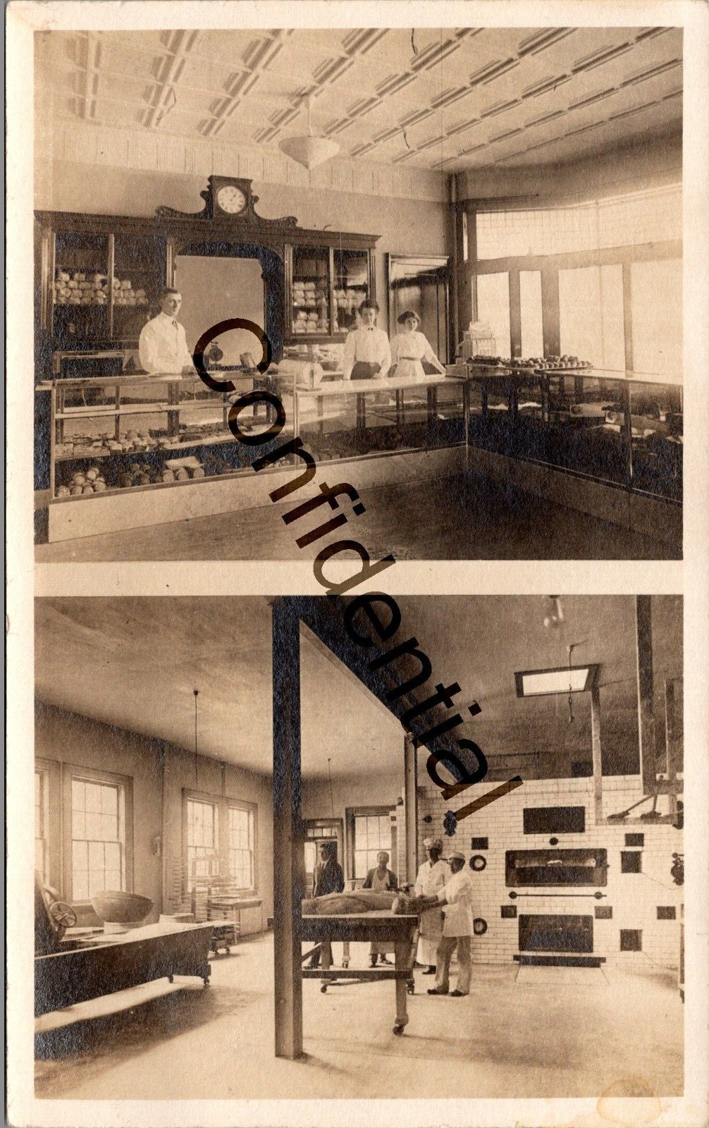 Real Photo Bakery Lobby Interior And Bakery Ovens At Albany NY RP RPPC N136