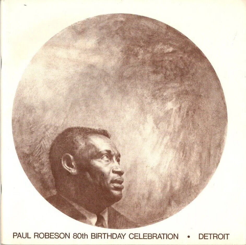 Vintage PAUL ROBESON 80th Birthday Celebration Book Detroit 1978 Charles White