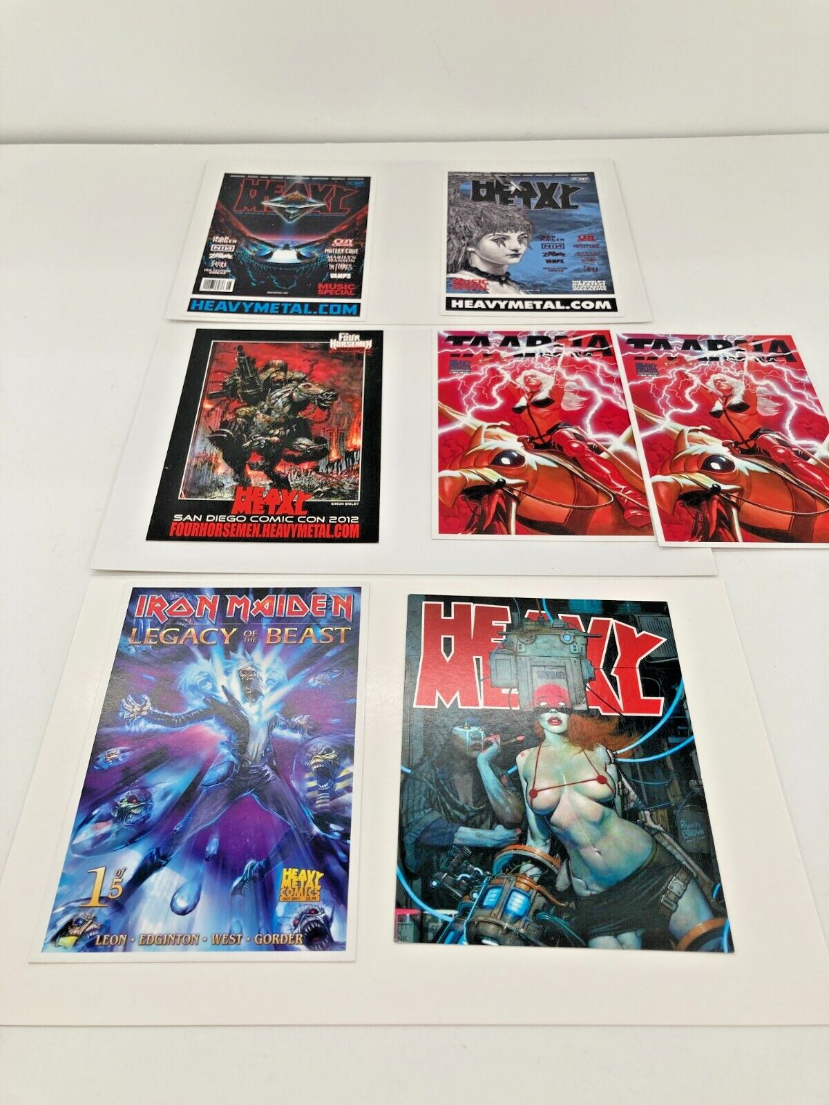 Heavy Metal 2017 Iron Maiden Comic Con Four Horsemen Taarna Mini Book Cover Lot