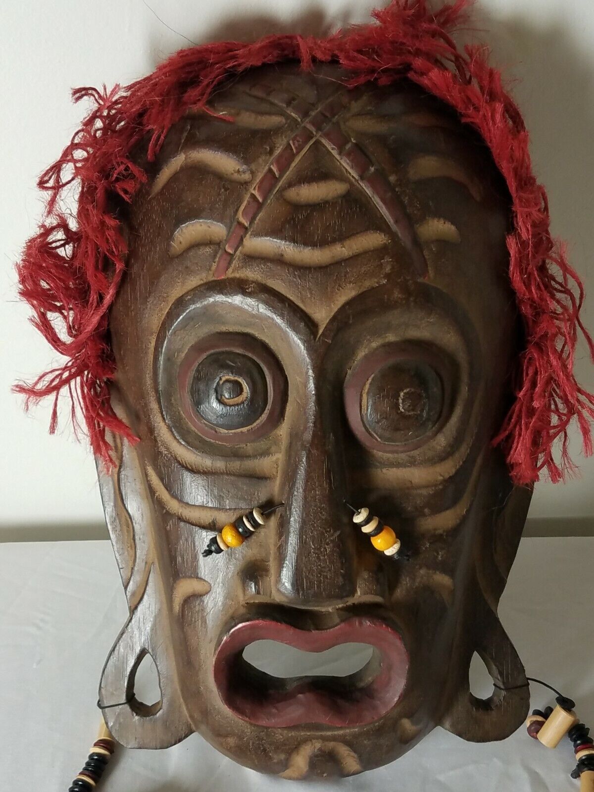 Handcarved Wooden Mask African Tribal Indigenous Aboriginal Ethnic Rare Vintage