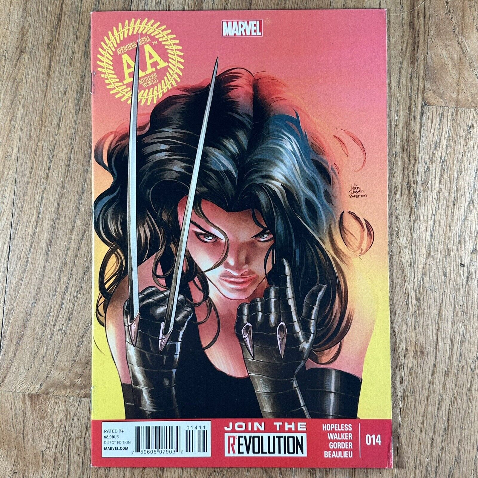 Avengers Arena #14  X-23 Wolverine #1 Homage Art CVR Marvel Comics 2013 VF