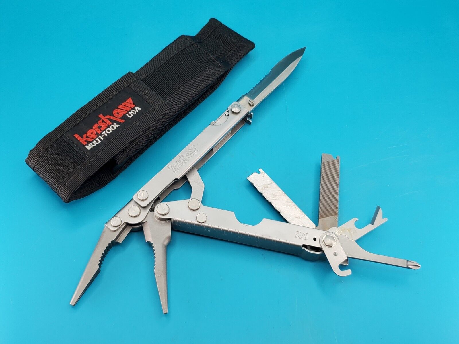 Rare Kershaw KAI A100 Multi-Tool Needlenose Vise Grip-Plier Knife EXCELLENT