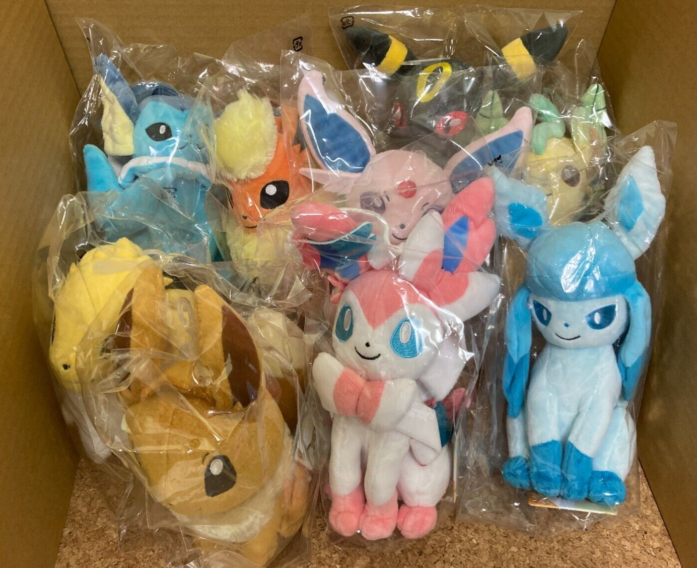 Sanei Pokemon ALL STAR COLLECTION Eeveelutions Plush Toy Set of 9 Japan