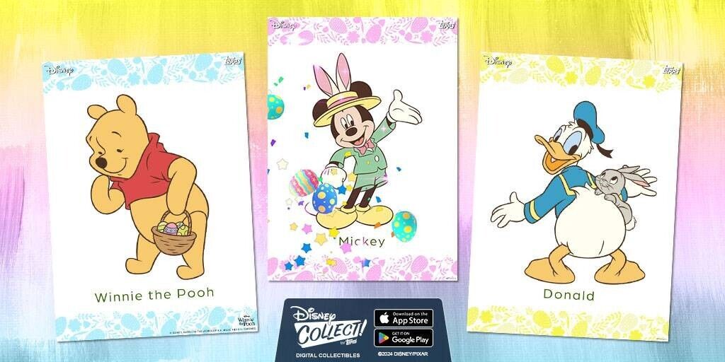 Topps Disney Collect Easter Party Collection Full Set 52 Digital Cards