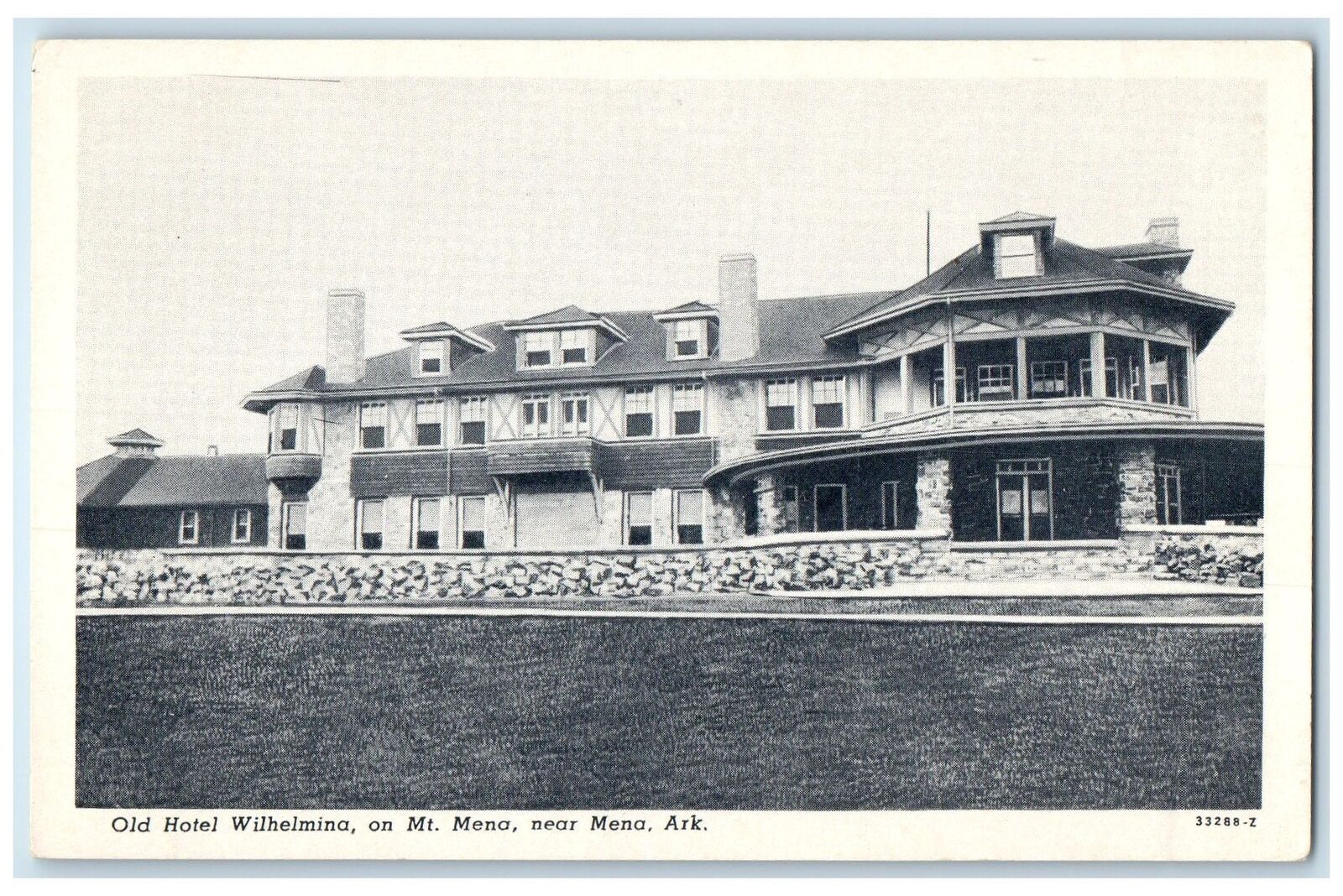 c1960s Old Hotel Wilhelmina On Mt. Mena Exterior Scene Mena Arkansas AR Postcard