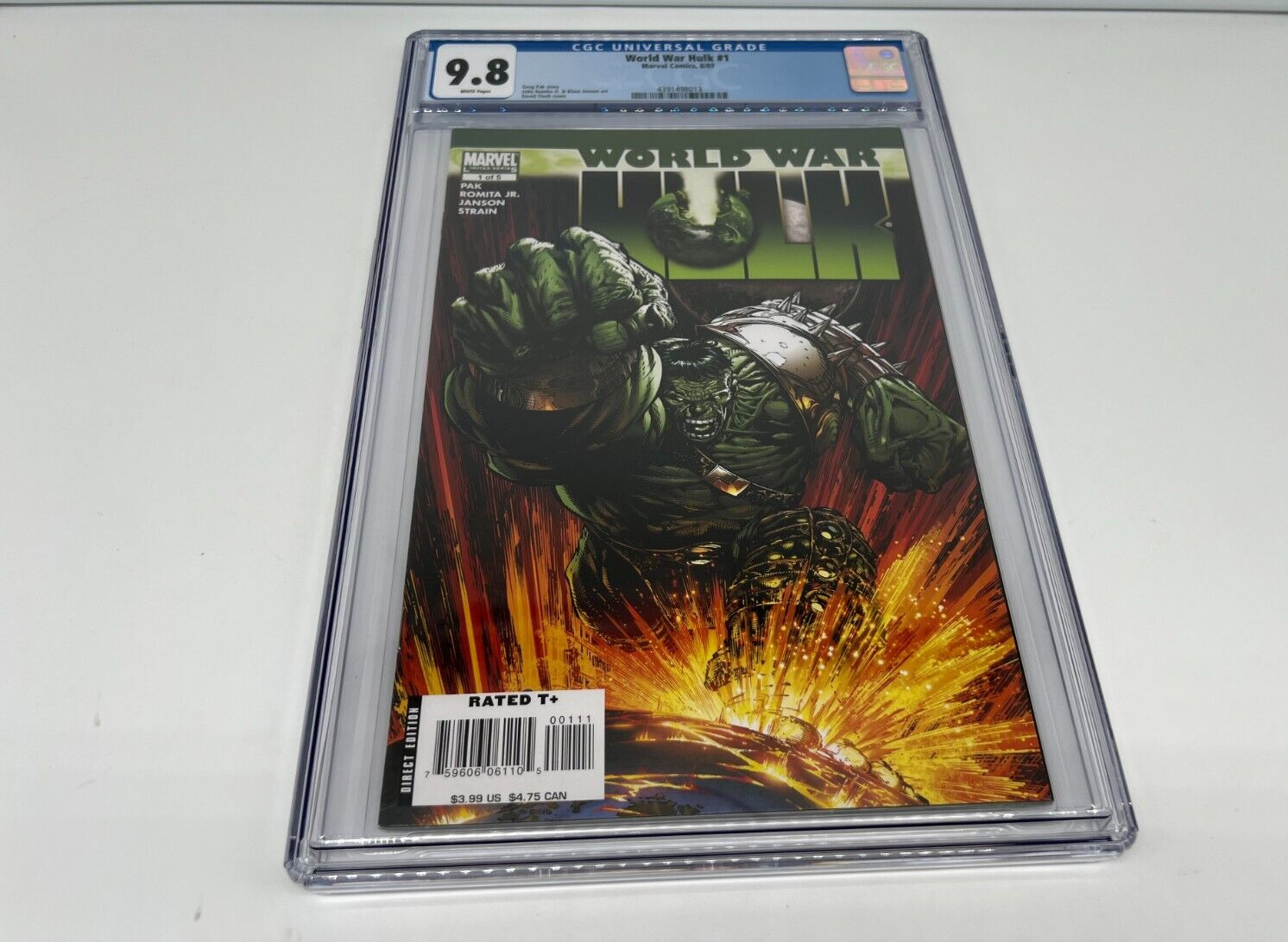 World War Hulk #1 CGC 9.8 Greg Pak David Finch Marvel 2007