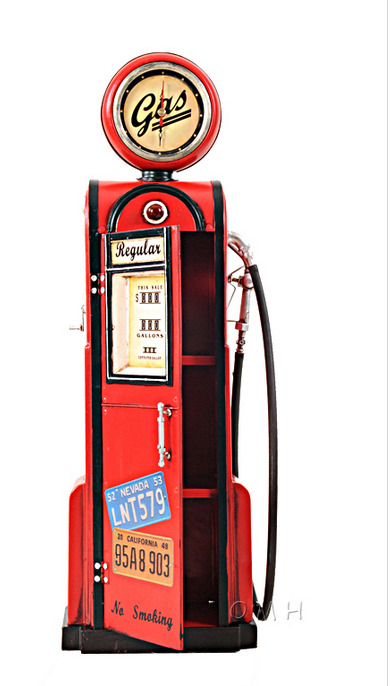 Antique Gas Pump Replica with Functional Clock- 1:4 Scale