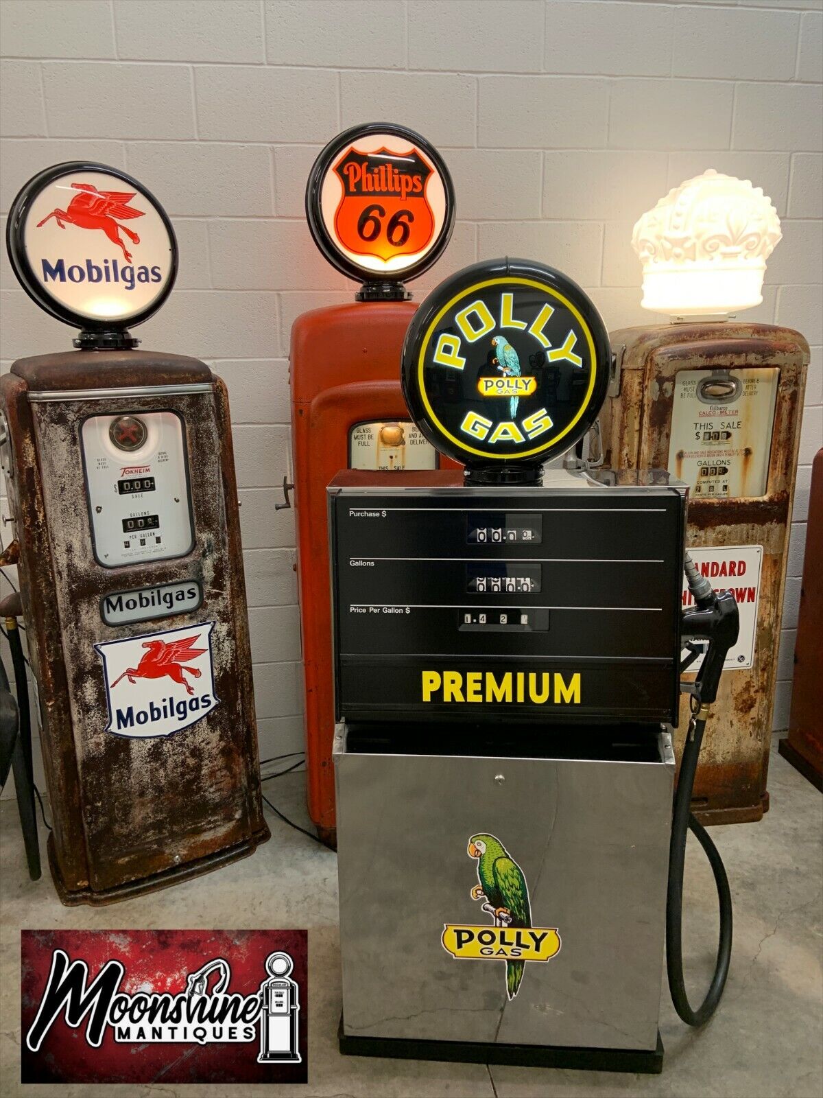RESTORED Vintage 1960’s POLLY GAS Gilbarco Gas Pump - Mancave / Garage Decor