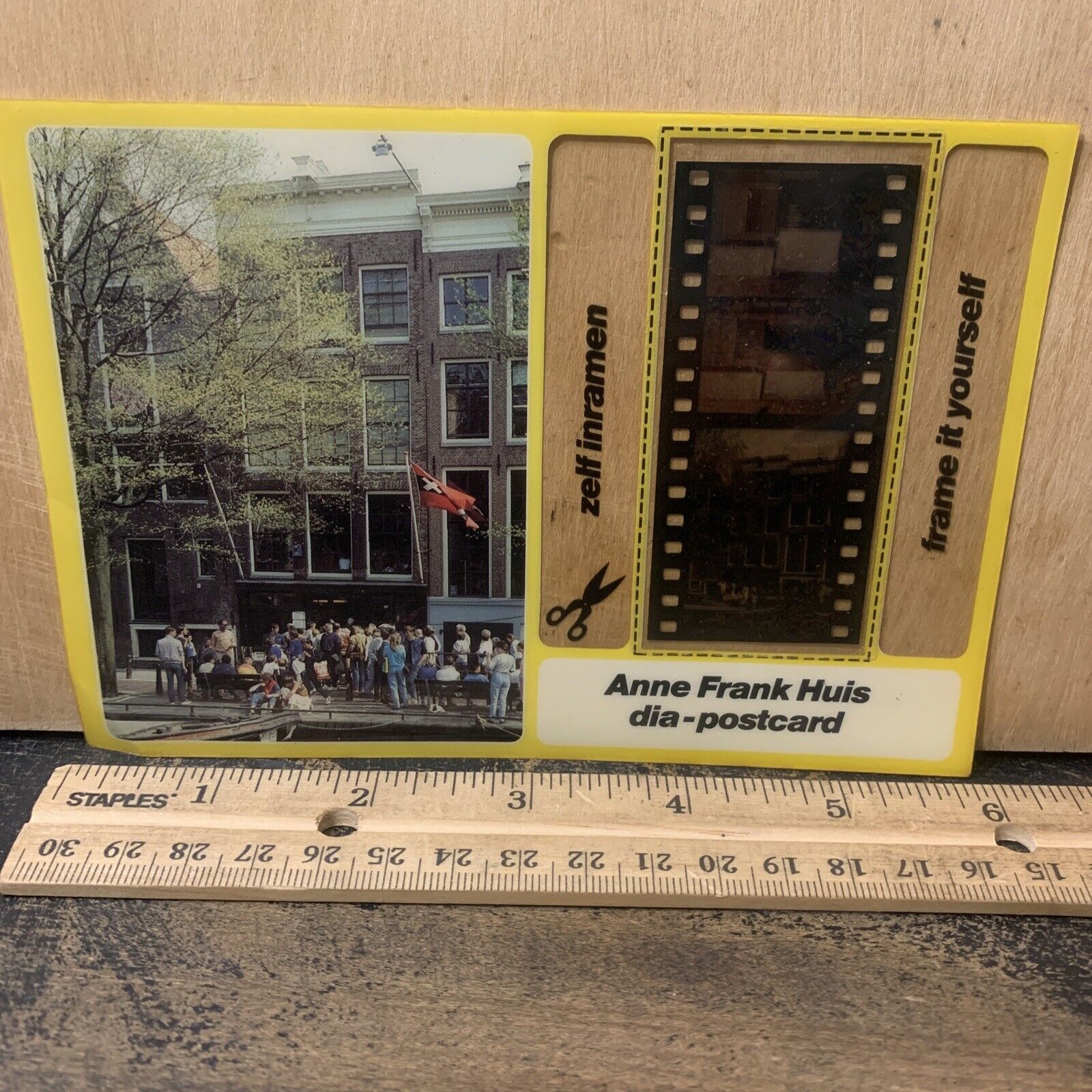 Anne Frank House Amsterdam, The Netherlands -Postcard- Unique Rare Vinyl Card.