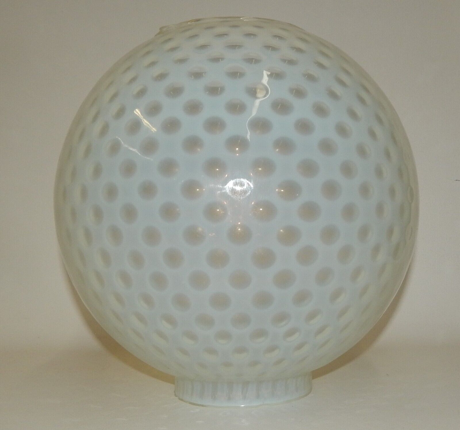 Victorian French Opalescent Coin Dot Ball Globe Lamp Shade