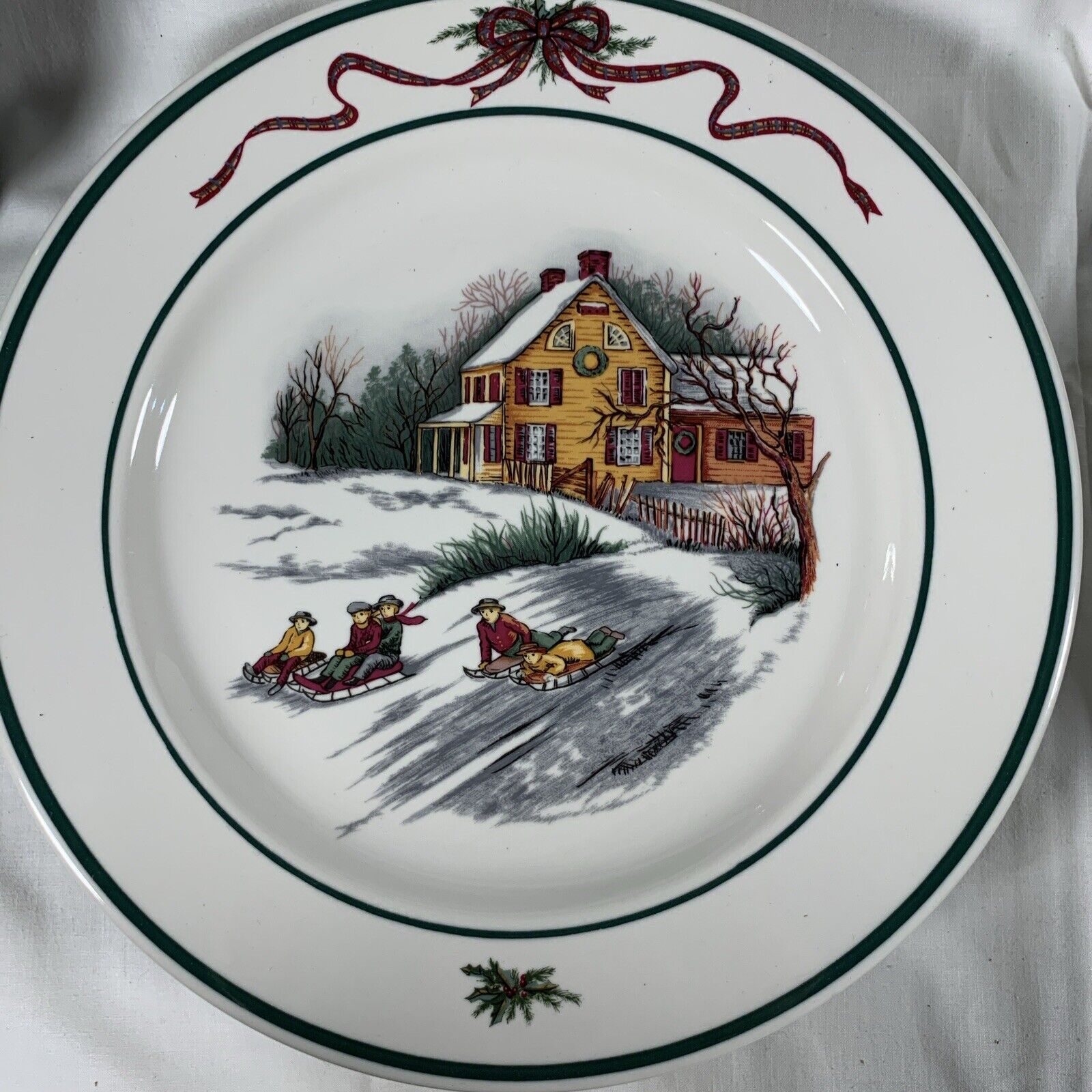 Vintage Christmas/Holiday Scenes - The Cellar Ceramic/Porcelain Plate - Retired