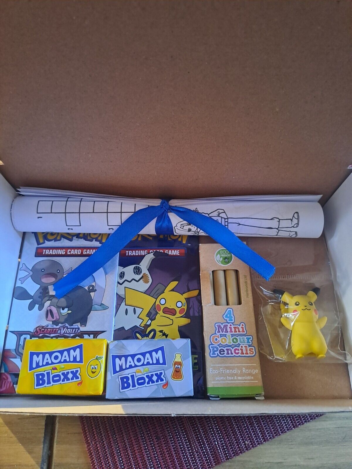 small pokemon activity gift box-pokemon cards-birthday party boxes bag fillers