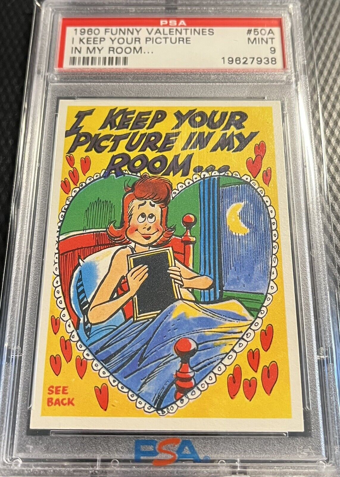 1960 Topps PSA 9 Vintage Funny Valentines #50A Graded Mint - Clean Holder