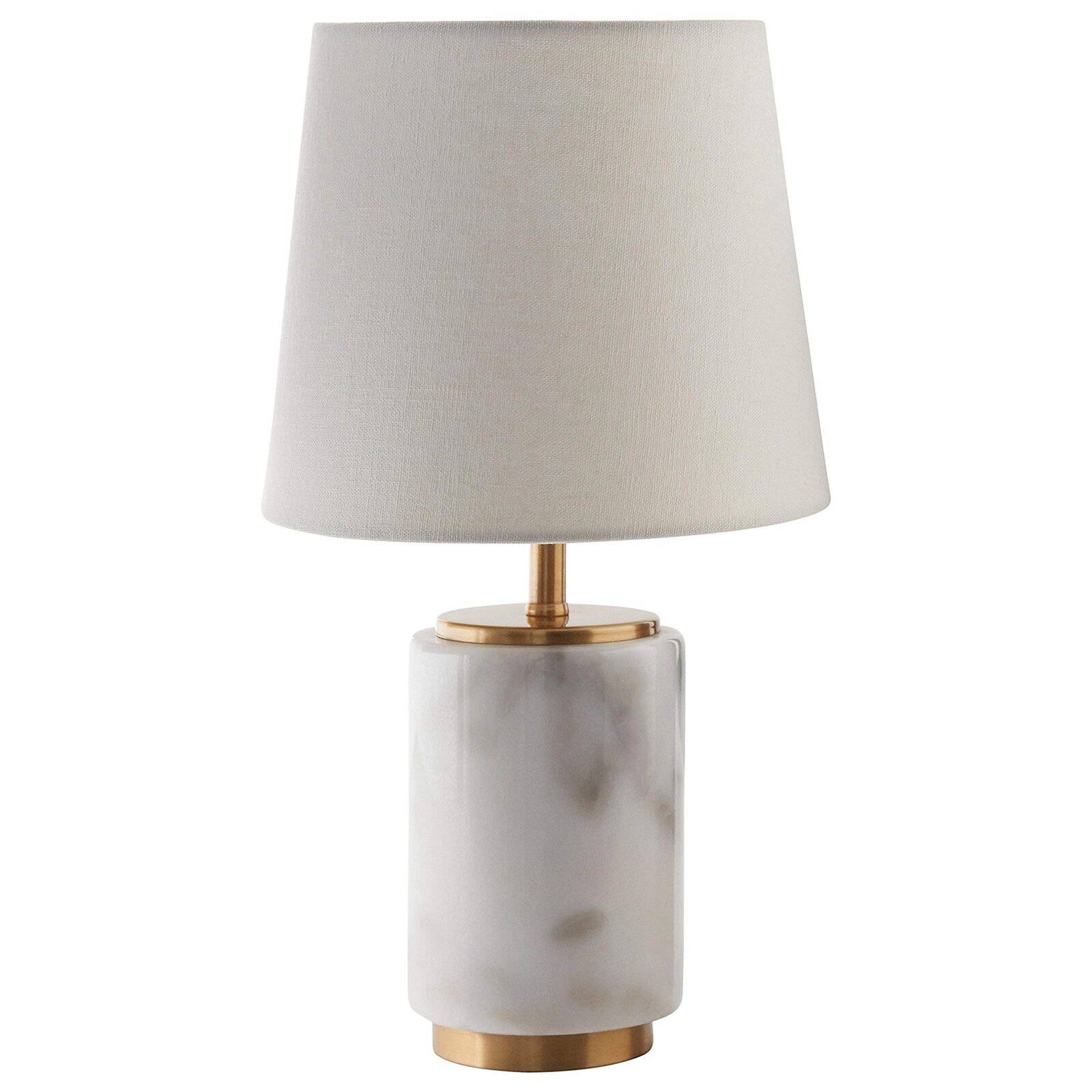 Amazon Brand - Rivet Mid Century Modern Marble and Brass Table Decor Lamp Wit...
