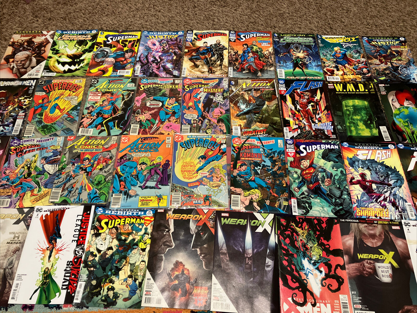 Huge Lot Of 138 Vintage Bronze /Modern Age Comics Spider-Man, The Flash, X-Men+