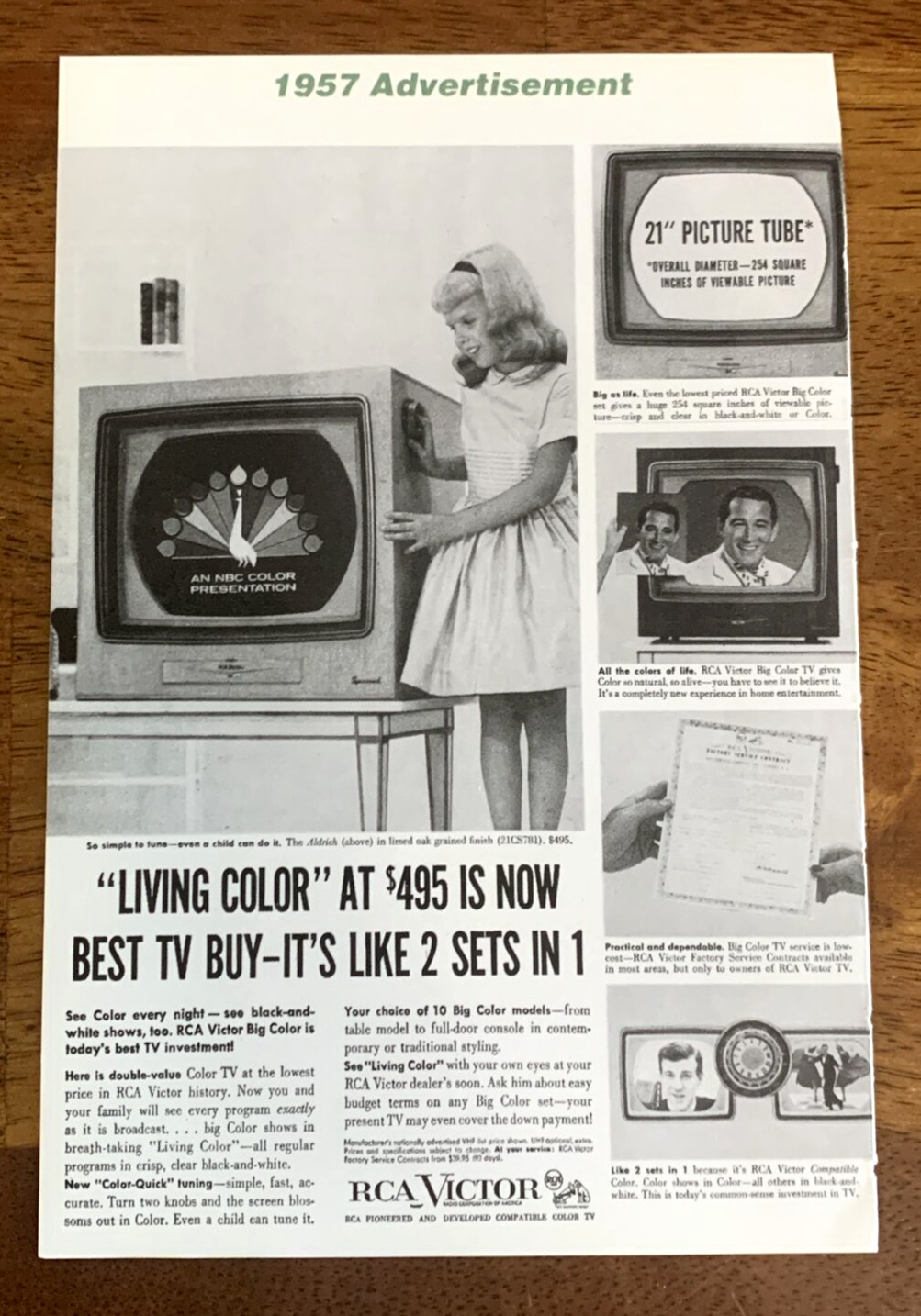 1957 RCA Victor Color Television Advertisement