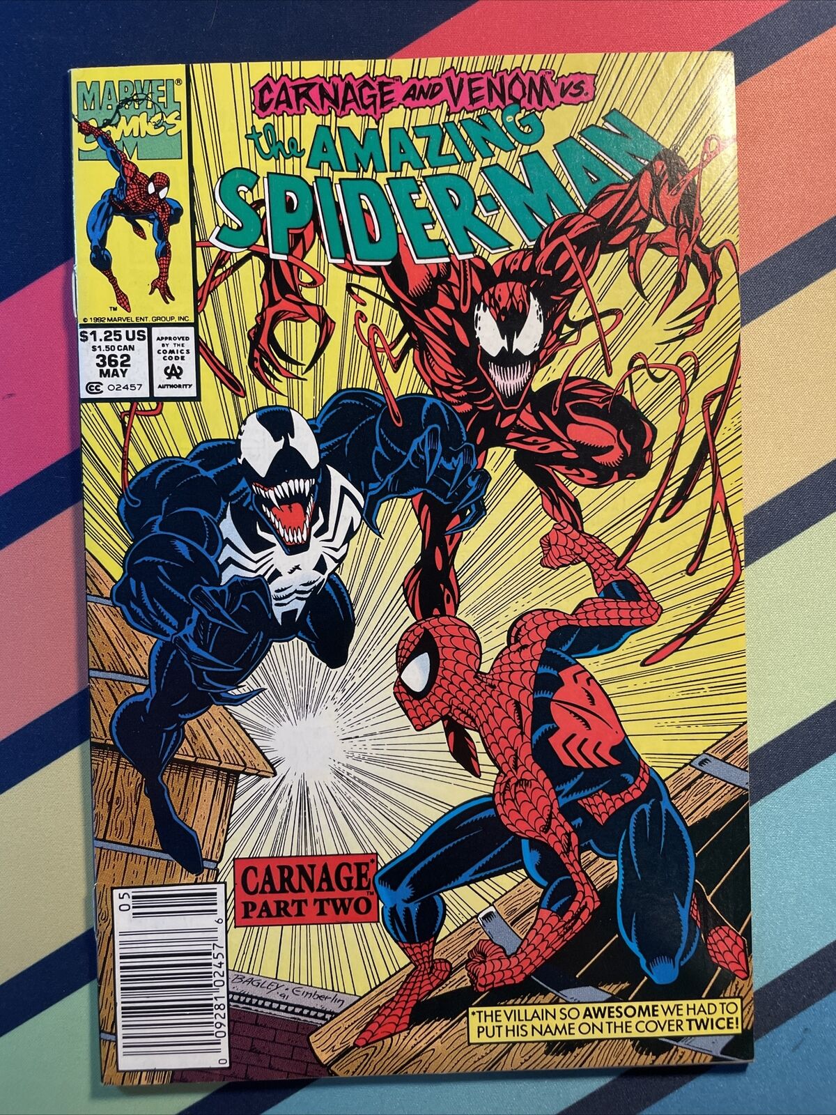 The Amazing Spider-man#362 (Marvel Comics April 1992) ￼ First Print Carnage