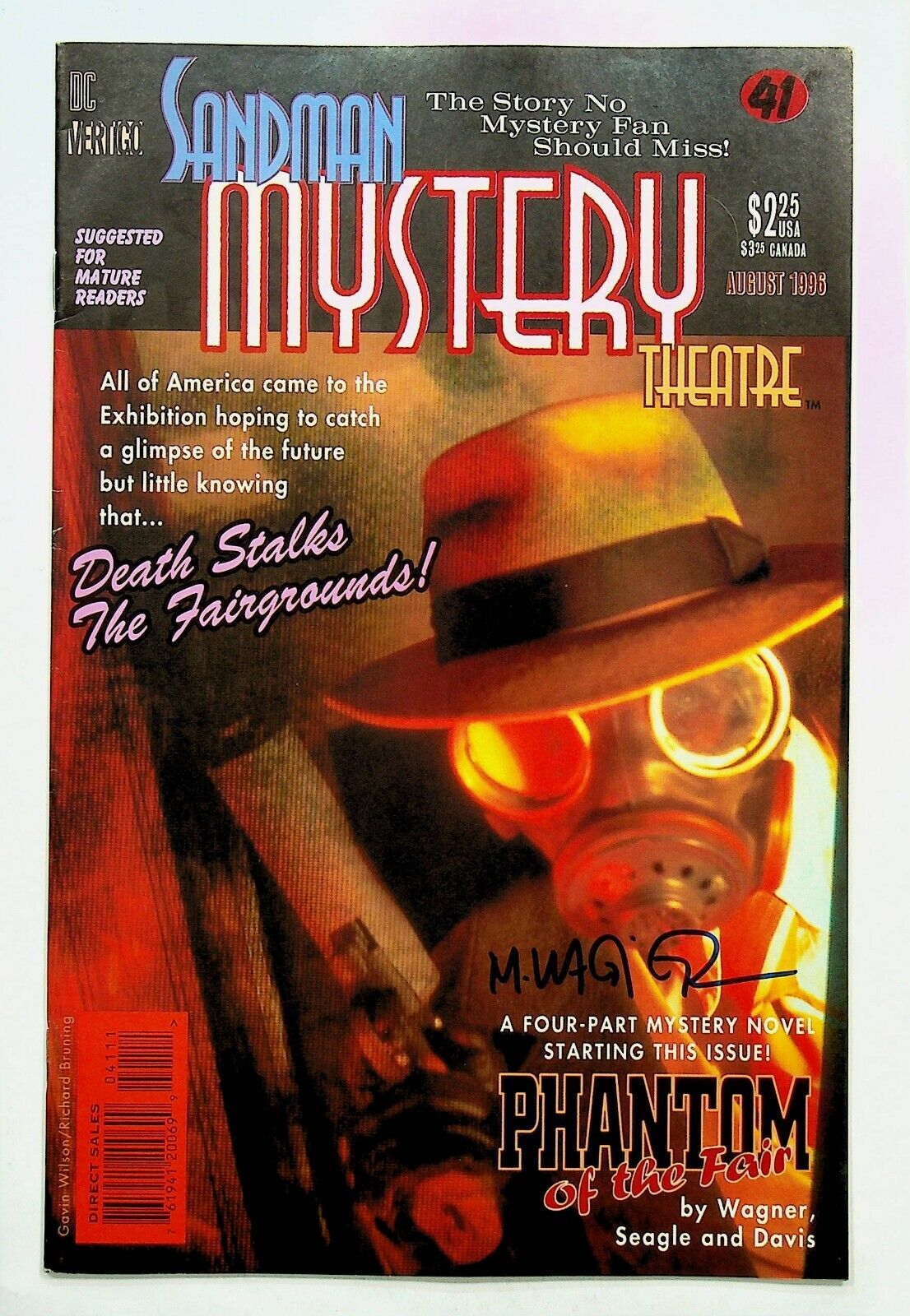 Sandman Mystery Theatre #41 Signed by Matt Wagner DC Vertigos Comics