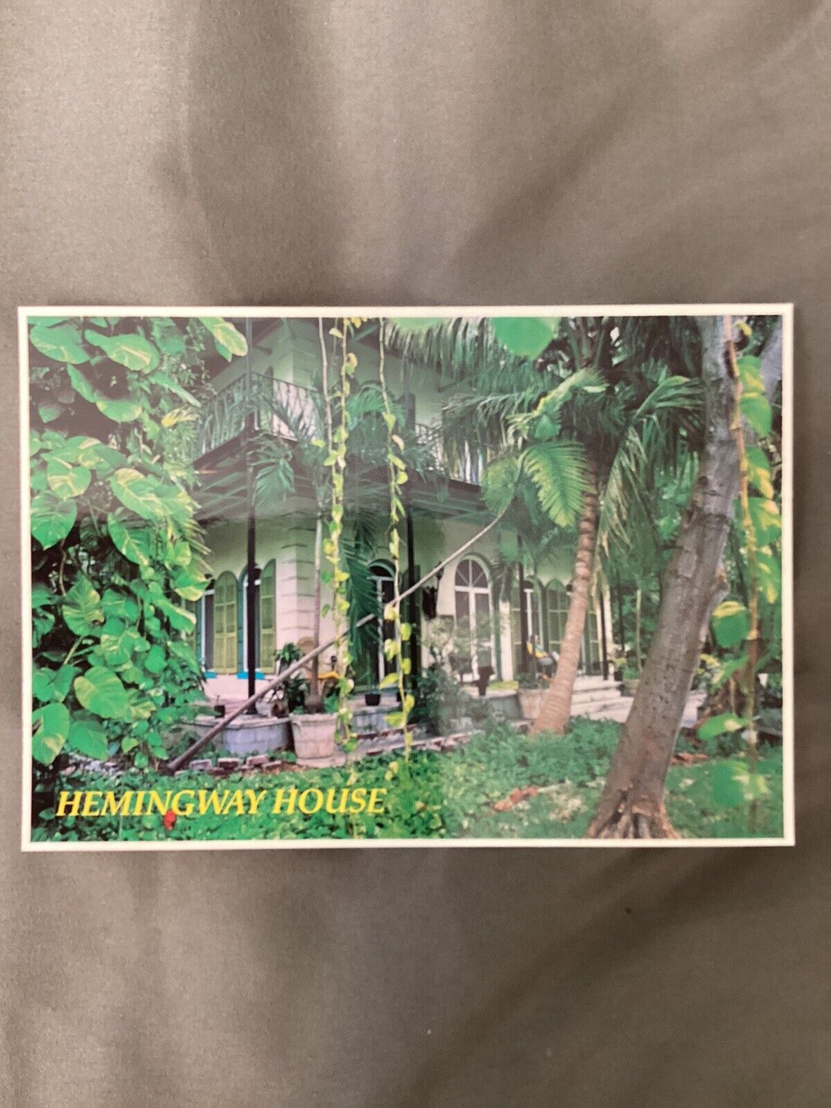 Vintage Postcard Key West, Fl. Ernest Hemingway House-1931/1961 Spanish/English