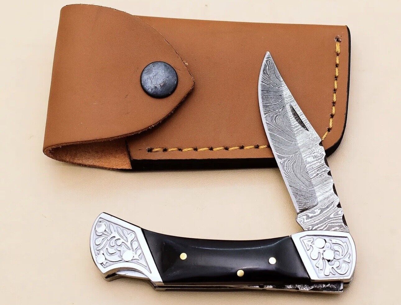 lott of 20 Custom Handmade Damascus Steel blade folding knives/pocket knife/edc