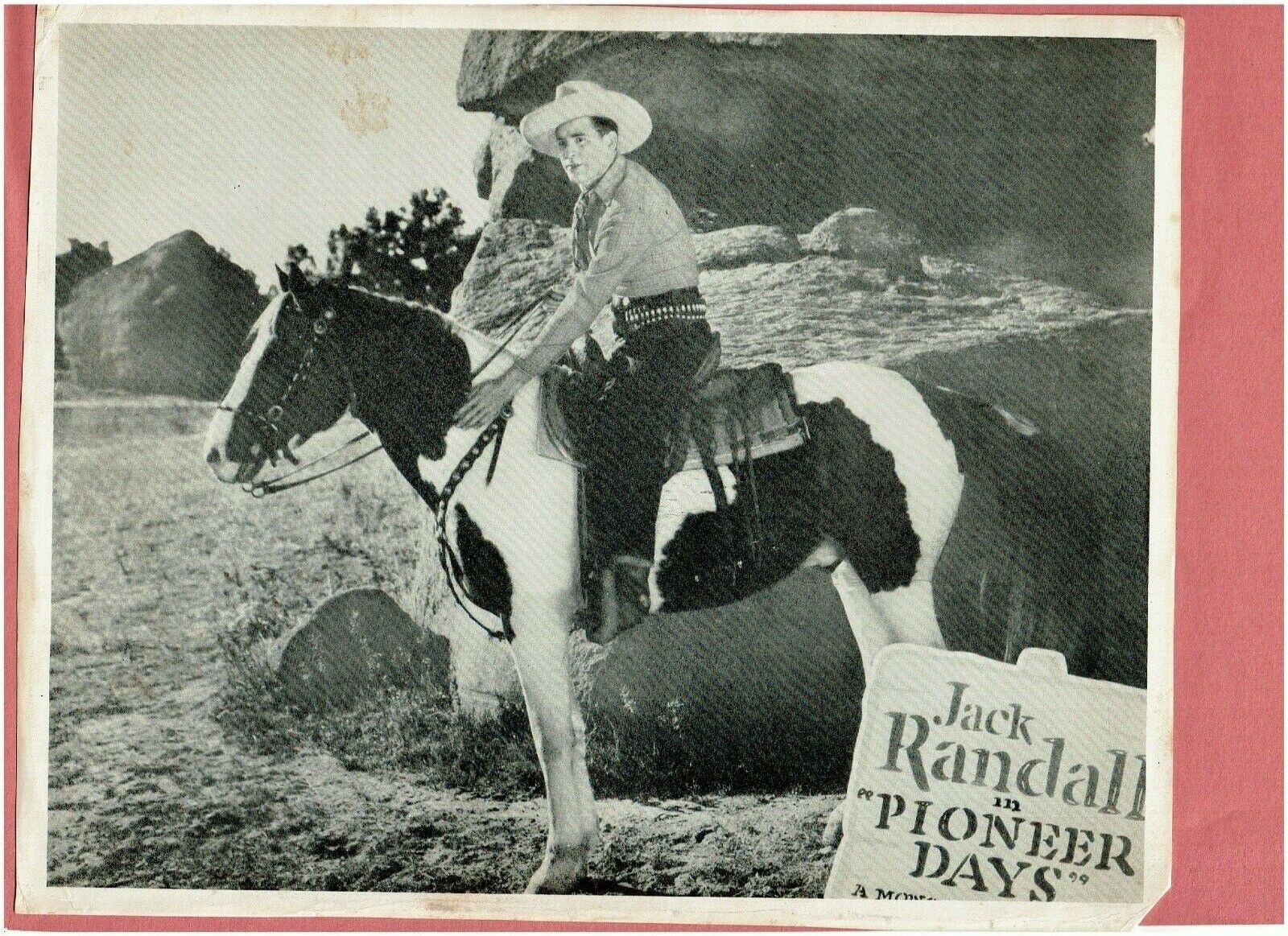 Movie Studio Promo Photograph Featuring Jack Randall in Pioneer Days