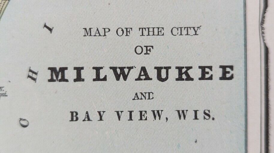 Vintage 1900 MILWAUKEE WISCONSIN Map 11\