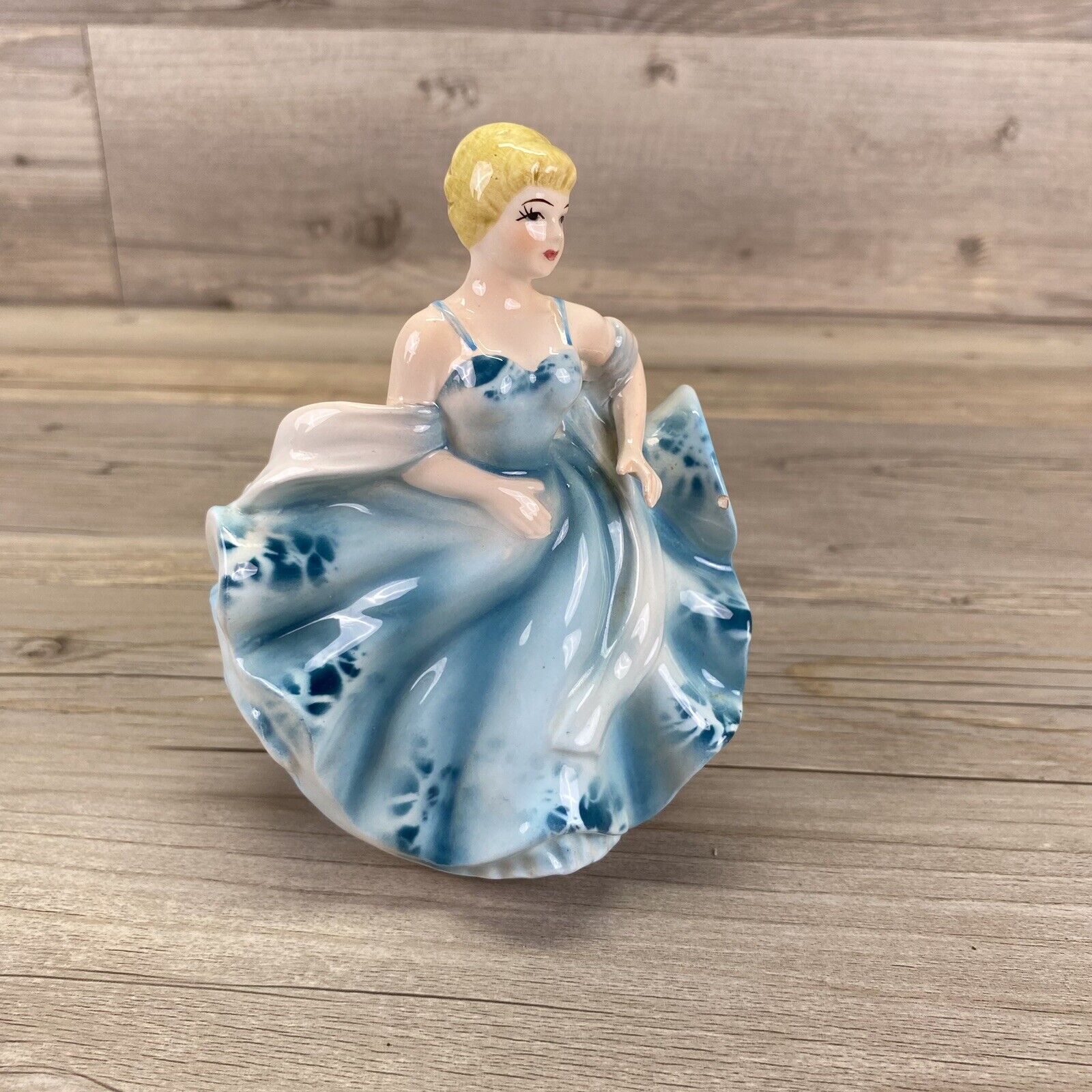 Vintage 1960’s Blue Ball Gown Relpo Girl Planter