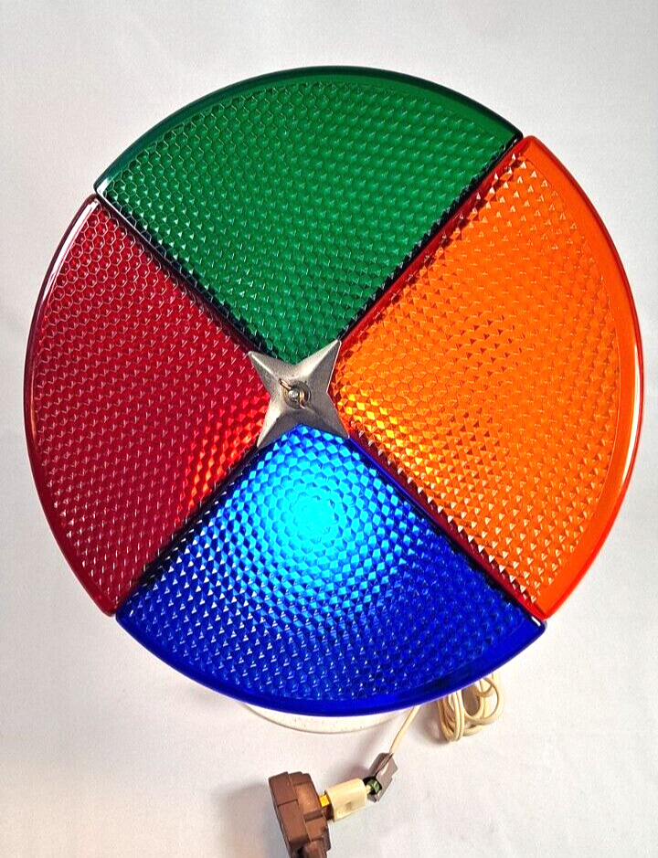 Vintage Color Wheel Rotating Lamp. Works But Read.