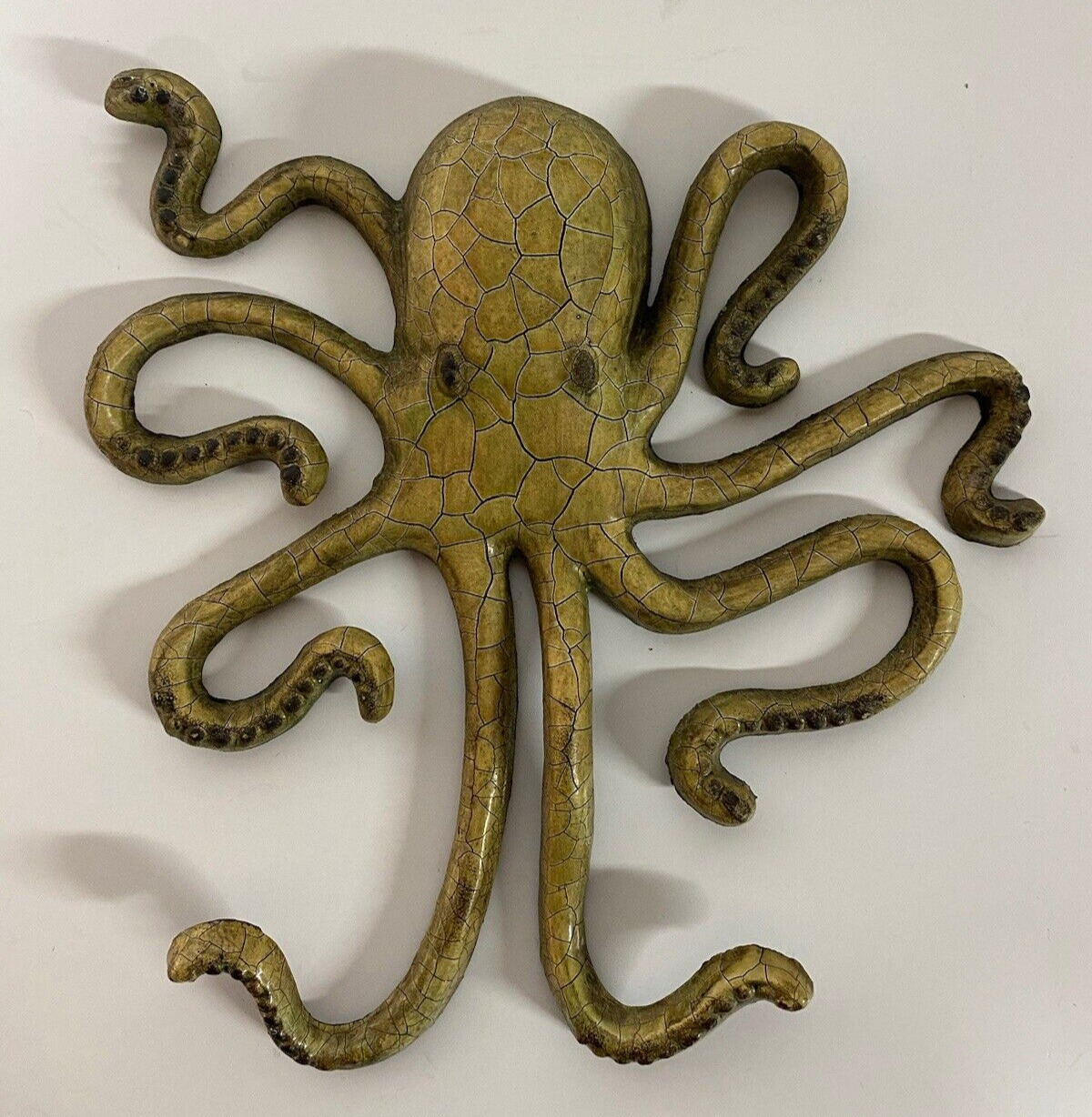 Vintage Cast Iron Octopus Wall Hanging Large 12\