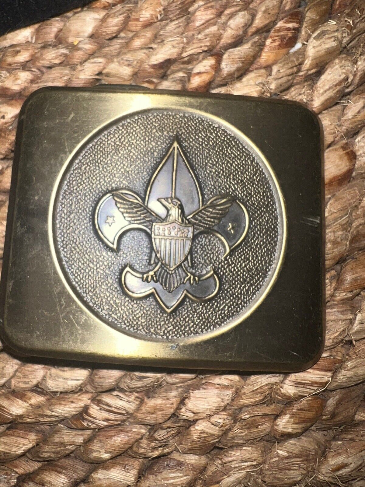 Vintage Boy Scouts Of America Emblem Belt Buckle BSA Logo Badge Brass