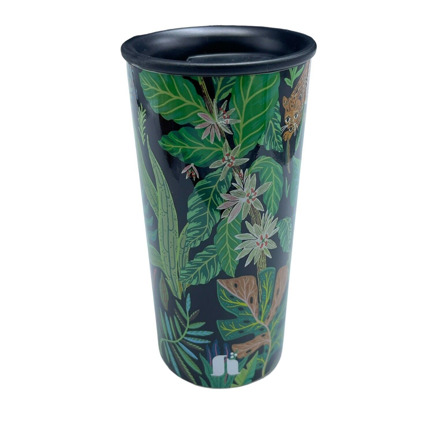 HACIENDA ALSACIA STARBUCKS 10 Oz Travel Tumbler Cup Cork Bottom Jungle Floral
