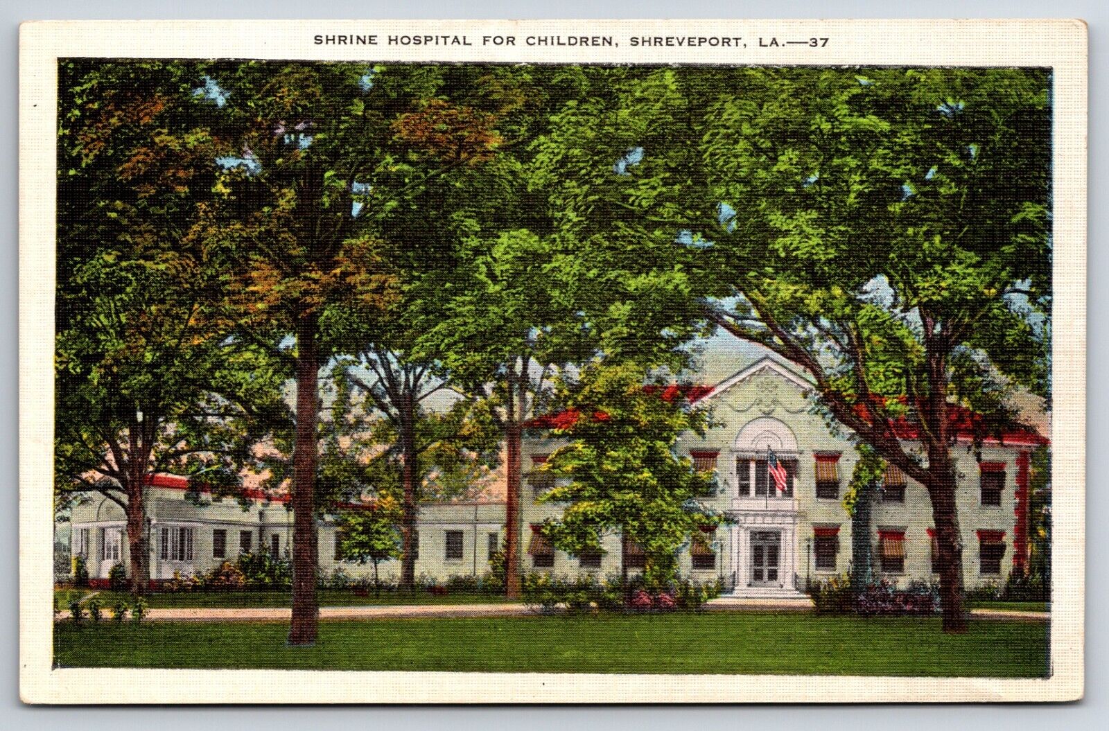 Shrine Hospital For Children Shreveport Louisiana LA Vintage EC KROPP Postcard