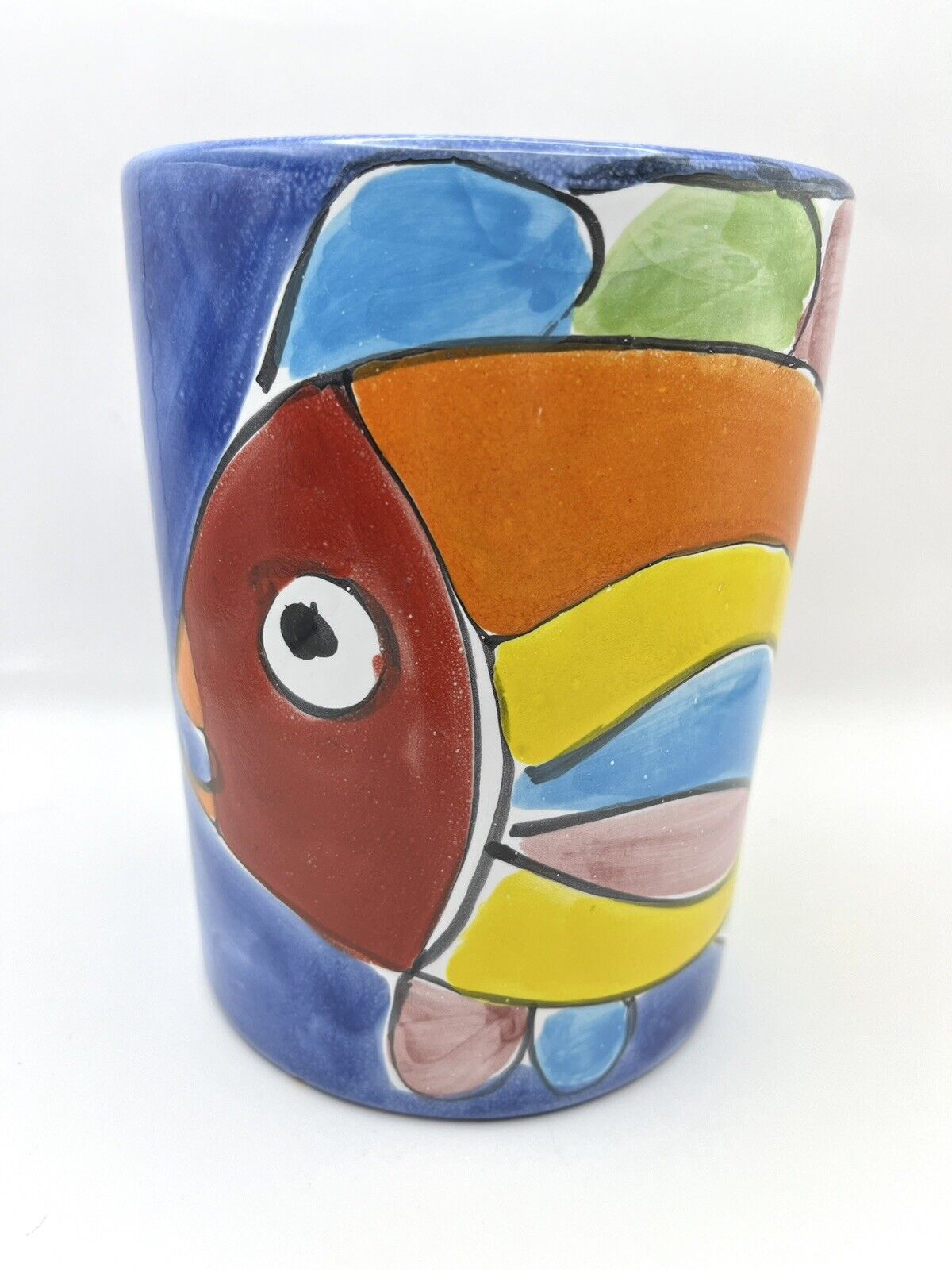 Hand Painted Fish Vase