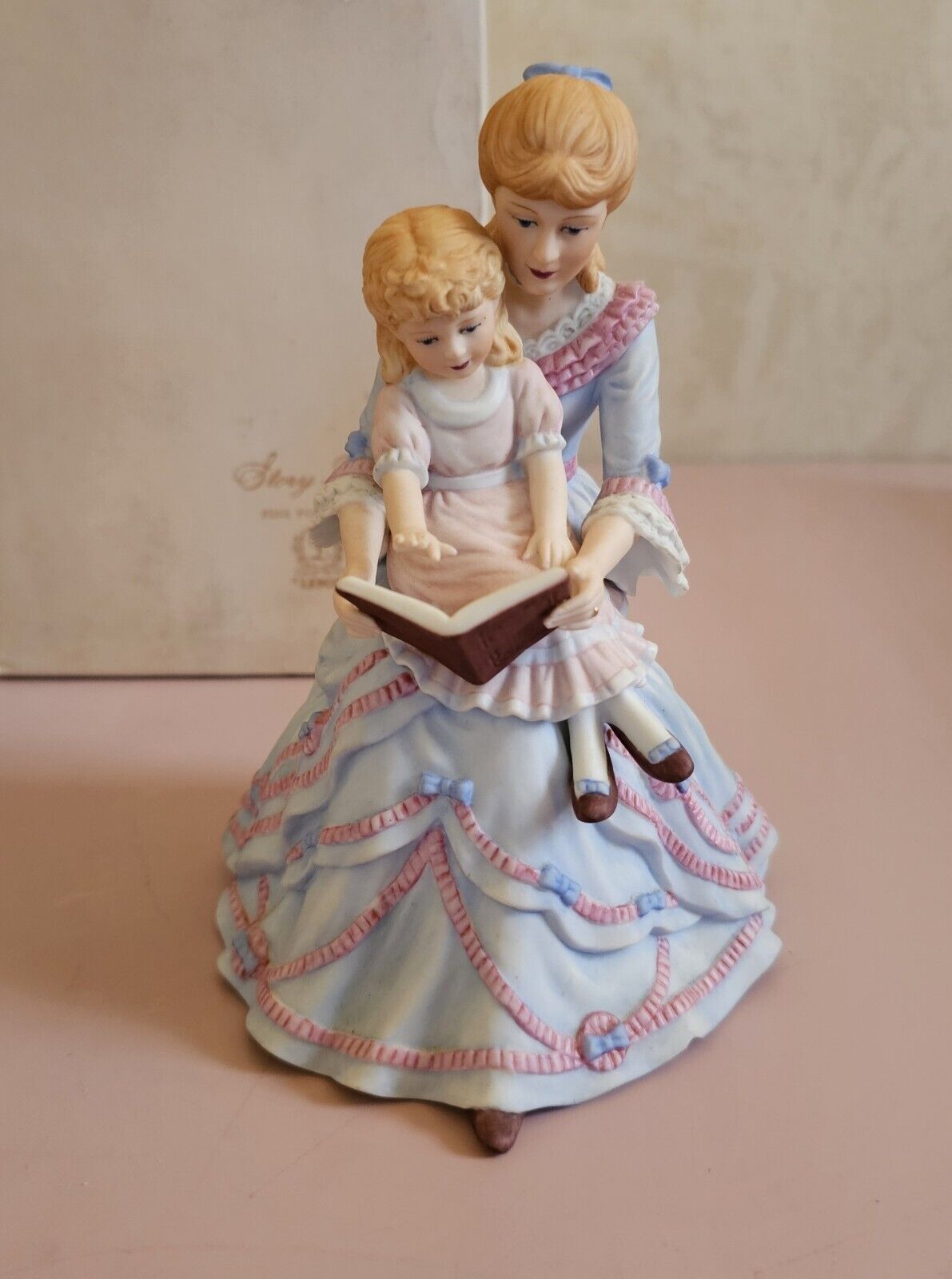 Vintage Lenox 1987 Story Time Hand Painted Fine Porcelain Mother & Child  W/COA