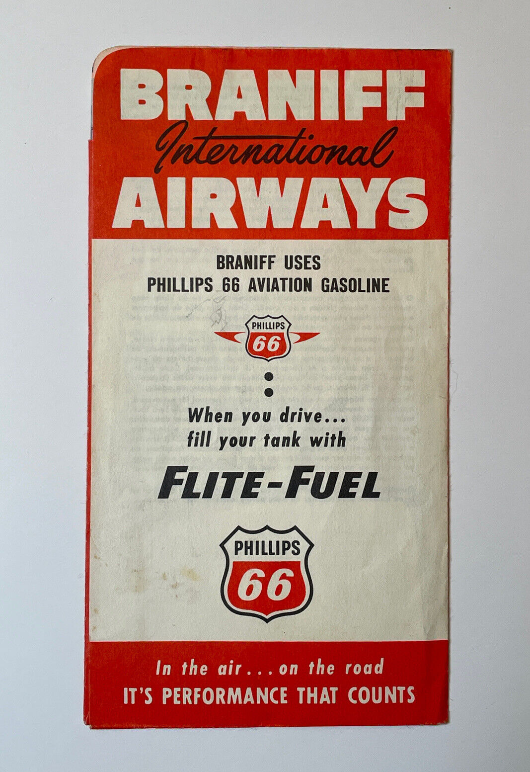 Braniff International Airways 1961 Ticket Envelope & Baggage Check Form