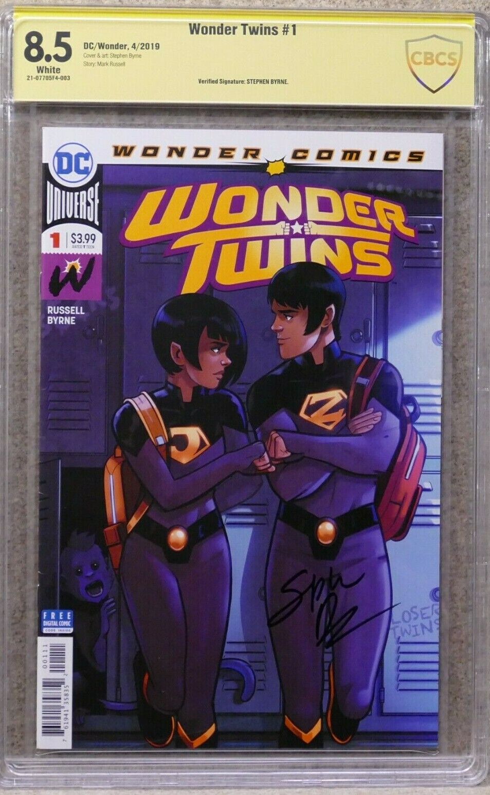 WONDER TWINS #1 - DC/Wonder 2019 - Stephen Byrne verified signature CBCS 8.5