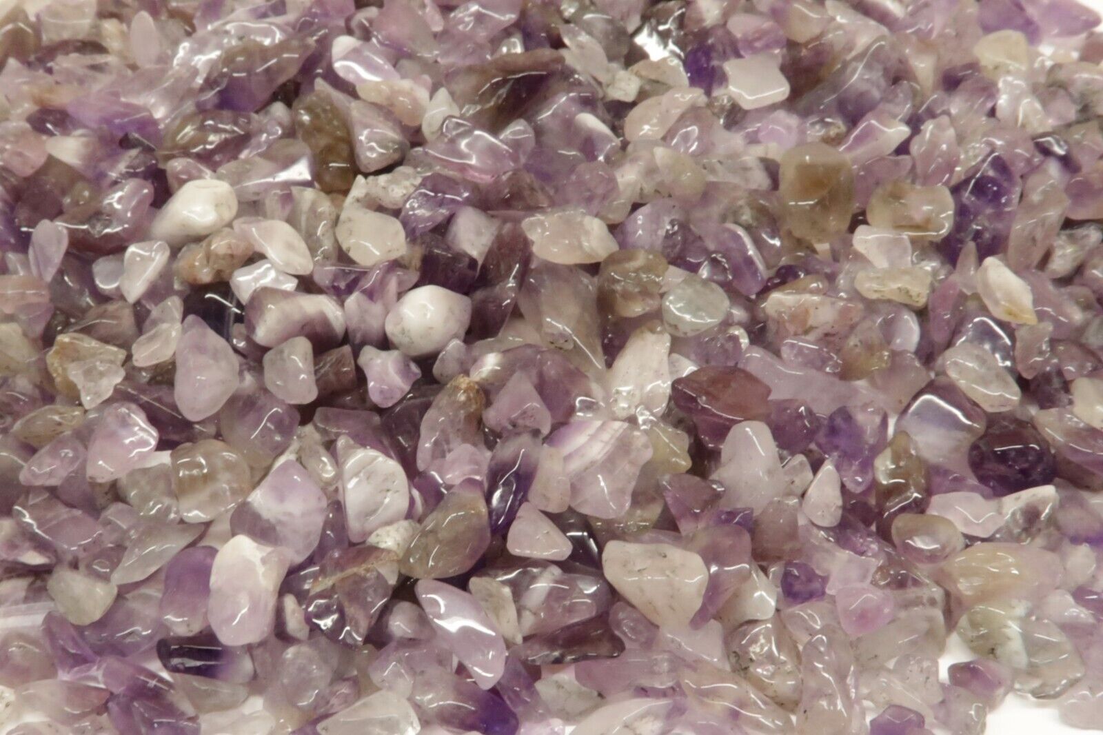 MINI POLISHED DOGTOOTH AMETHYST CHIPS - 1 lb lot - Madagascar - All Natural