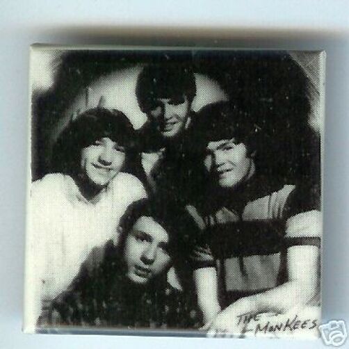 the MONKEES early photo pin 1 in SQUARE pinback button