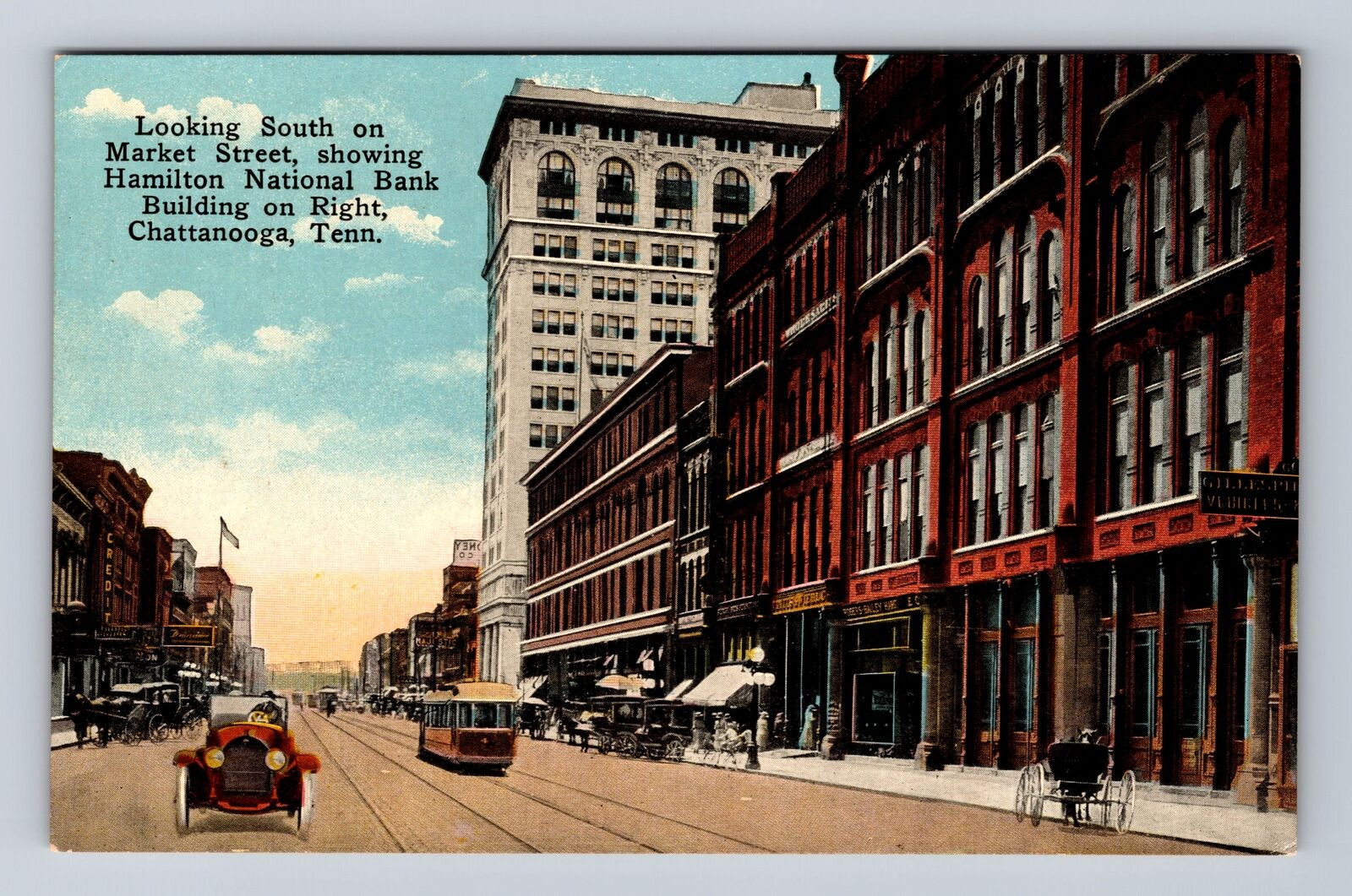 Chattanooga TN-Tennessee, On Market Street, Advertising, Vintage Postcard