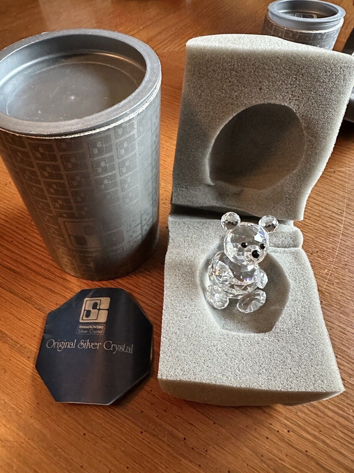 Swarovski Crystal Bear Figurine With Box