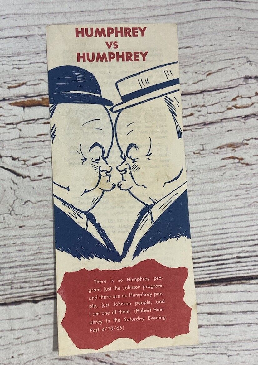 1968 Political Pamphlet Humphrey Vs Humphrey Nixon Agnew Presidential Campaign