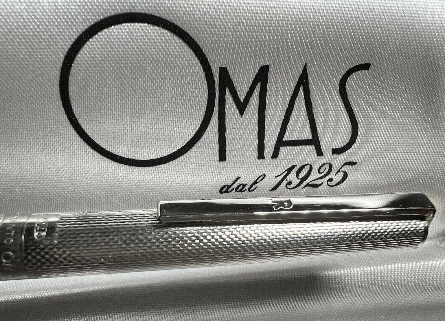 Omas Pen Sphere Silver 925 Solid Guillocchè Renaissance Italian Vintage 70