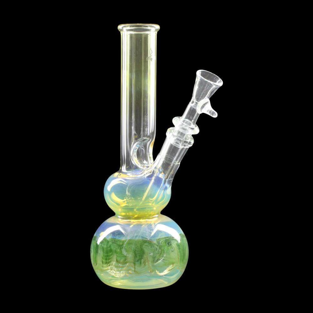 Chameleon Glass Atmosphere Series Green Deco Color Change Round Base Water Pipe